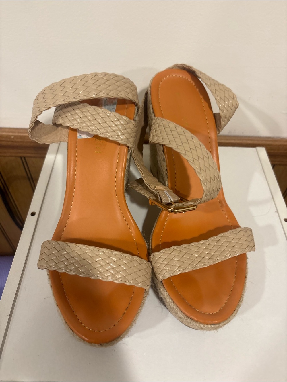 Beige Woven Strap Women’s Sandals - Neutral Summer Heels